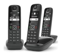 TELEFONO CORDLESS TRIO 3 PORTATILI PER CHIAMATE INTERNE ED ESTERNE AS690