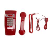Telefono da parete dal design retrò, compatibile con apparecchi acustici, controllo del volume, suoneria a doppio gong, stile vintage, linea fissa