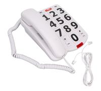 Telefono da parete per anziani, numeri facili da vedere e premere, telefono con tasti grandi per anziani con tasti ad alta visibilità e suono