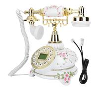 Telefono da scrivania antico con display digitale nitido, un complemento d'arredo senza tempo per il tuo spazio.