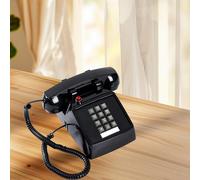 Telefono da scrivania cablato dal design vintage con indicatore rosso per la