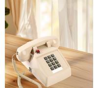 Telefono Da Scrivania Cablato in Design Vintage con Base in Metallo per Hotel E