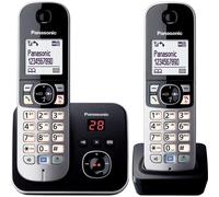 Telefono DECT Panasonic KX-TG6822GB Nero/Argento 120 voci Identificatore chiamate