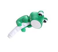 Telefono Doccia Manuale per Ragazzo Ragazza Verde, Doppia Ventosa, Plastica | Forma Animale Simpatica, Fissaggio Rapido al Muro, per Piastrelle Bagno e Doccia, per Bimbi Piccoli