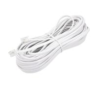 Telefono Estensione Cavo 50FT RJ11 6P4C Spine Maschio a Maschio Bianco 1pz