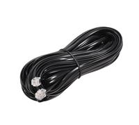 Telefono Estensione Cavo 50FT RJ11 6P4C Spine Maschio a Maschio Nero 1pz