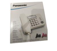 Telefono Fisso a Filo Panasonic con 3 Memorie Bianco con Tasti Numeri Grandi