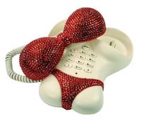 Telefono fisso "Body" con strass Cm. 13x18x7
