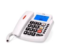 Telefono fisso Brondi Super Bravo 2 Bianco vivavoce tasti grandi compatibile apparecchi acustici