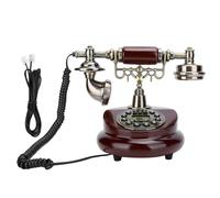Telefono fisso cablato retrÃ² design classico, vivavoce, ID chiamante, registro chiamate, visualizzazione data ora, per casa e ufficio