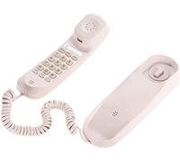 Telefono fisso con cavo, telefono domestico e ufficio, supporta numero di chiamata digitale, telefoni con filo, rosa (bianco)