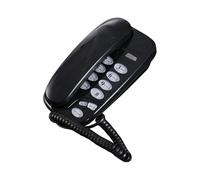 Telefono fisso con filo, funzione muto e luce di chiamata, facile da installare, telefono di casa intelligente(Noir)