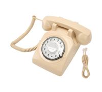Telefono fisso con filo, robusto e resistente, telefono vintage con tastiera a quadrante rotante e suoneria forte, classico telefono fisso vecchio