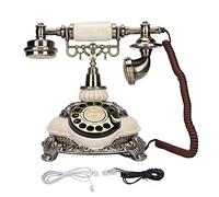 Telefono fisso di Gearwell, telefono vintage con quadrante rotante europeo, telefono a cavo retrò per la barra della caffetteria per la casa