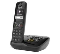 TELEFONO FISSO GIGASET CORDLESS AS690 A NERO - CON SEGRETERIA