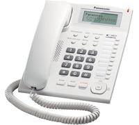 Panasonic Telefono fisso a filo Vivavoce Display LCD Installabile a muro Colore Bianco - KX-TS880EXW