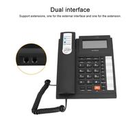 Telefono fisso nero a doppia interfaccia KX-T7007CID con 10 ID di scelta rapida