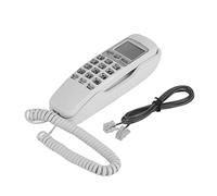 Telefono fisso, Telefono a Parete Telefono Fisso Casa Hotel con Display Chiamate in Arrivo, Funzione di Ricomposizione con Un Solo Pulsante, Bianco