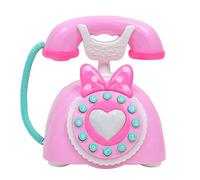 Telefono fisso vintage per bambini, giocattolo educativo precoce rosa