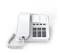 Telefono Gigaset DESK 400 Bianco 10 contatti cablato compatto