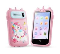 Telefono Giocattolo per ragazze,3.97 "Touchscreen Smartphone Bambini Natale regali di compleanno per ragazze età 3-12, lettore di musica MP3 con doppia fotocamera Telefonino per Bambini, 2000mA (rosa)