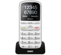 SAIET - Pronto Max Senior Phone Display 1.8' +Slot MicroSD Bluetooth con Tasti Grandi + SOS Colore Bianco - Europa - SPEDIZIONE GRATUITA'