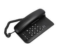 Telefono inglese HaloVerde KX T3026CID, un semplice telefono per hotel con opzioni per il montaggio su scrivania o a parete, un telefono fisso senza batteria per l'ufficio (Black)