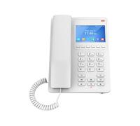 Grandstream GHP630W - Telefono da scrivania per hotel, display LCD a colori da 3,5", PoE, WiFi Dual Band 6, colore: Bianco