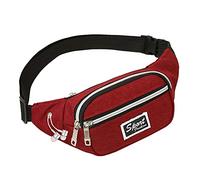 Telefono Multifunzionale Portafoglio Sport Outdoor Mobile Uomo e Borsa Tasca Da Donna Marsupio Marsupio per le Donne Bottiglia D'acqua, Rosso, 28X4X10