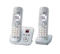 Telefono Panasonic KX-TG6822 DECT Vivavoce 2 Cornetti Argento
