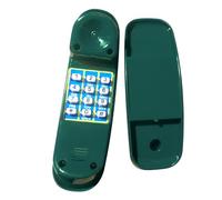 Telefono per bambini, telefono giocattolo di simulazione con pulsanti di base e digitale, accessori per giochi fluidi ed educativi sicuri per l'apprendimento interattivo di 3+/ 8, 5 pollici (verde)