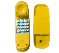 Telefono per bambini, telefono giocattolo di simulazione con pulsanti di base e digitale, accessori per giochi fluidi ed educativi sicuri per l'apprendimento interattivo di 3+/ 8, 5 pollici (giallo)