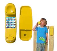 Telefono per bambini, telefono giocattolo di simulazione da 8, 5 pollici con pulsanti di base e digitale, accessori per giochi fluidi ed educativi sicuri per l'apprendimento interattivo di 3+, giallo