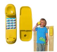 Telefono per bambini, telefono giocattolo di simulazione da 8, 5 pollici con pulsanti di base e digitale, accessori per giochi fluidi ed educativi sicuri per l'apprendimento interattivo di 3+, giallo