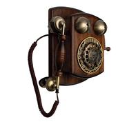Telefono retrò da Parete, Telefono a Disco Rotante Vecchio Stile, telefoni fissi Vintage per la casa, telefoni antichi con Filo per Ufficio/Hotel/Scuola/Rosso