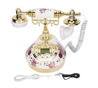 Telefono retrò per la decorazione della casa, il materiale ceramico combinato con il design oro rosa offre un piacere estetico, buona qualità,