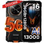 Telefono robusto DOOGEE Fire 7 5G Gemini AI 36Go (6 + 30) 128 Go batteria mAh dimension Smartphone