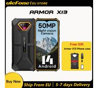 Armor X13 4G 64 GB 4GB RAM Dual Sim Display 6.52 pollici IPS Slot Nano SD Fotocamera 50 Mpx Android 13 Arancione