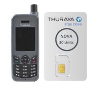 OSAT Telefono satellitare Thuraya XT-LITE + SIM Prepaid NOVA con 30 unità | Validità di 365 giorni | Copertura vocale e SMS per comunicazioni remote e di emergenza