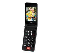 Trevi FLEX PLUS 95 4G Senior Phone a Conchiglia 4G con Doppio Display, Tasti Grandi Retroilluminati, Tasto SOS, Base di Ricarica USB-C, Cellulare Facile per Anziani con Funzioni Multimediali