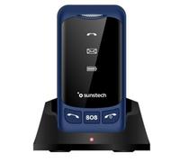 Telefono Sunstech CELT25 Blu Dual SIM 4G SOS Base di Ricarica