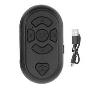 Telefono telecomando, 32,8 piedi wireless bt4.0 senza mani tipi c carica telecomando Controllo bluetooth con cavo USB per l'app di rotazione pagina selfie (Nero)