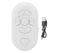 Telefono telecomando, 32,8 piedi wireless bt4.0 senza mani tipi c carica telecomando Controllo bluetooth con cavo USB per l'app di rotazione pagina selfie (Bianco)