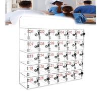 Telefono trasparente da parete con serratura a 30 scomparti per 12-60 telefoni Mobile Display Cabinet ideale per uffici e spazi pubblici