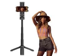 Telefono Tripod Integrated, 360 Adjustable Selfie Stick, Lightweight Smartphone Tripod Stand for Photography and Videography, Black and White, Nylon, Alluminio, Silicone