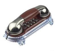 Telefono vintage da parete con base illuminata aggiunge un tocco di fascino alla tua casa o ufficio (bronzo rosso)