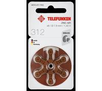 Telefunken Apparecchi Acustici Batterie Misura 312er (60 Pezzo