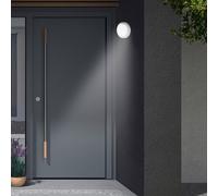 Telefunken Applique da esterni LED a sensore Dortmund Ø17cm argento Telefunken