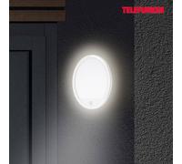 Telefunken Applique da esterno a sensore Nizza Ø 28cm bianco 4.000K Telefunken