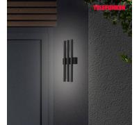 Telefunken Applique LED da esterni Graz indiretta 3 luci nero Telefunken
